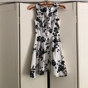 White and Black Short Dress